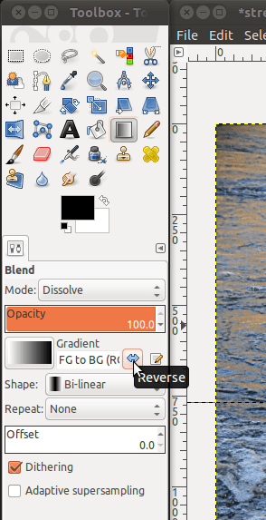 gimp gradient map not working